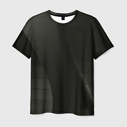 Футболка мужская Чёрные геометрические металлические листы, цвет: 3D-принт