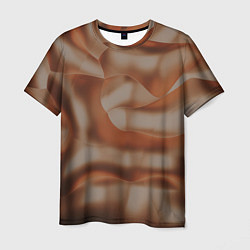 Мужская футболка Тёмно-золотистые абстрактные волны