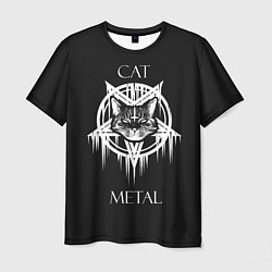 Футболка мужская Cat metal, цвет: 3D-принт