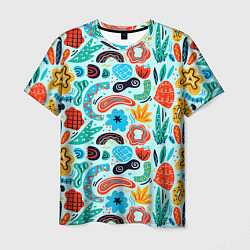 Мужская футболка Colorful patterns