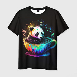 Футболка мужская Панда в кружке, цвет: 3D-принт