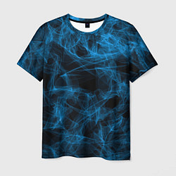 Мужская футболка Синий дым текстура