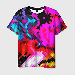 Мужская футболка Pixel neon mosaic