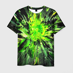 Мужская футболка Fractal green explosion