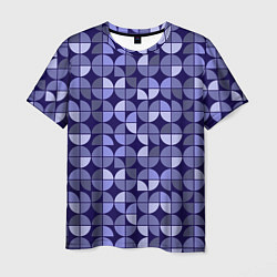 Футболка мужская Фиолетовая геометрия Ретро паттерн, цвет: 3D-принт