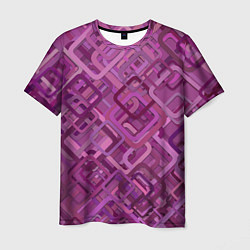 Мужская футболка Фиолетовые диагонали