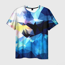 Мужская футболка Polygon blue abstract collection