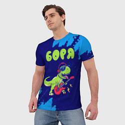 Футболка мужская Боря рокозавр, цвет: 3D-принт — фото 2