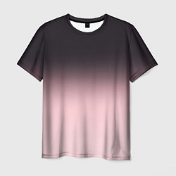 Мужская футболка Градиент: от черного к розовому