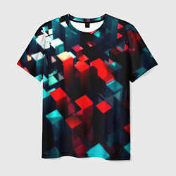 Футболка мужская Digital abstract cube, цвет: 3D-принт