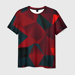 Мужская футболка Битва кубов красный и черный