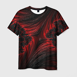 Мужская футболка Red vortex pattern