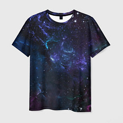 Мужская футболка Сияние галактик Космос