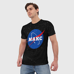 Футболка мужская Макс Наса космос, цвет: 3D-принт — фото 2