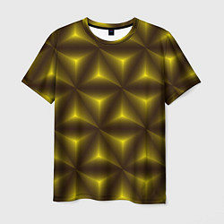 Футболка мужская Желтые треугольники, цвет: 3D-принт