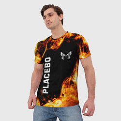 Футболка мужская Placebo и пылающий огонь, цвет: 3D-принт — фото 2