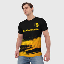 Футболка мужская Danganronpa - gold gradient: символ сверху, цвет: 3D-принт — фото 2
