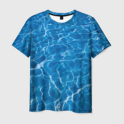Мужская футболка Текстурный водяной паттерн
