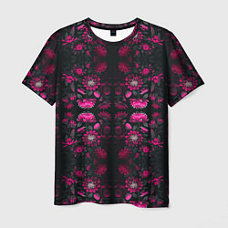 Мужская футболка Ярко-розовые неоновые лилии