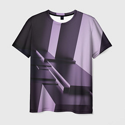 Футболка мужская Фиолетовая геометрия, цвет: 3D-принт