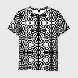 Мужская футболка Ромбическо-треугольная абстракция