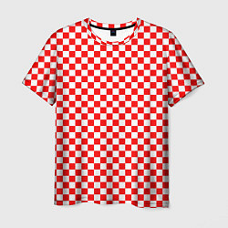 Мужская футболка Красные и белые квадраты