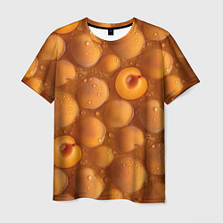 Мужская футболка Сочная текстура из персиков
