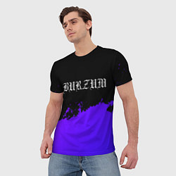 Футболка мужская Burzum purple grunge, цвет: 3D-принт — фото 2