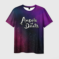 Футболка мужская Angels of Death gradient space, цвет: 3D-принт