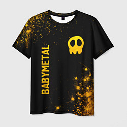 Футболка мужская Babymetal - gold gradient: надпись, символ, цвет: 3D-принт