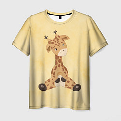 Футболка мужская Малыш жираф, цвет: 3D-принт