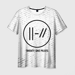 Мужская футболка Twenty One Pilots glitch на светлом фоне