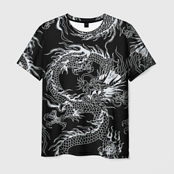 Мужская футболка Татуировка японского дракона