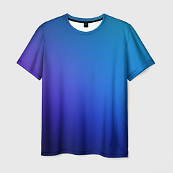 Футболка мужская Тёмно-синий градиент, цвет: 3D-принт