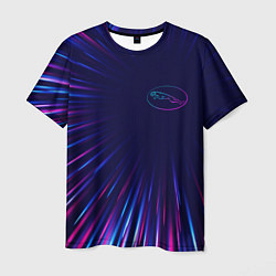 Мужская футболка Jaguar neon speed lines
