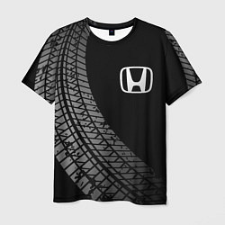 Мужская футболка Honda tire tracks