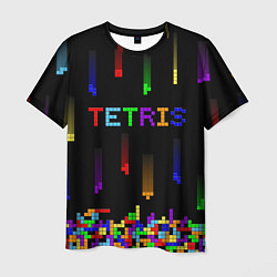 Мужская футболка Falling blocks tetris