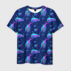 Мужская футболка Subnautica паттерн с рыбами