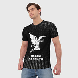Футболка мужская Black Sabbath с потертостями на темном фоне, цвет: 3D-принт — фото 2