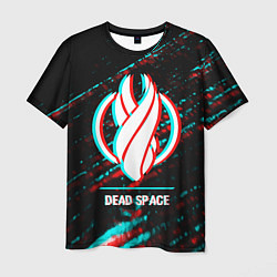 Футболка мужская Dead Space в стиле glitch и баги графики на темном, цвет: 3D-принт