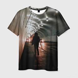 Мужская футболка Ночной тоннель