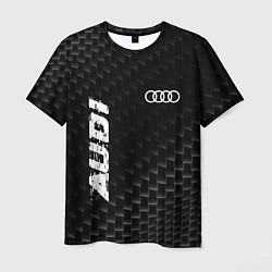 Мужская футболка Audi карбоновый фон