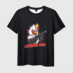 Футболка мужская Chicken gun pew pew, цвет: 3D-принт