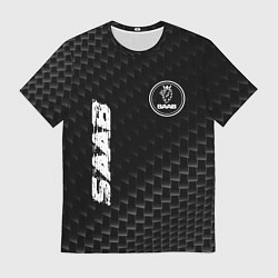 Мужская футболка Saab карбоновый фон