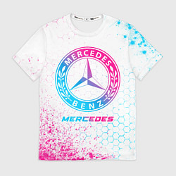 Футболка мужская Mercedes neon gradient style, цвет: 3D-принт