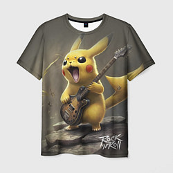 Футболка мужская Pikachu rock, цвет: 3D-принт