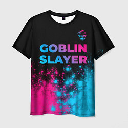 Футболка мужская Goblin Slayer - neon gradient: символ сверху, цвет: 3D-принт