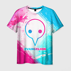 Футболка мужская Evangelion neon gradient style, цвет: 3D-принт