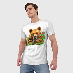 Футболка мужская Медведь, цвет: 3D-принт — фото 2