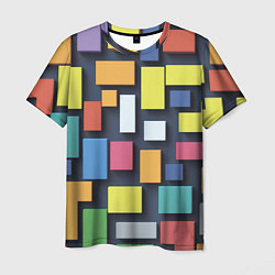 Мужская футболка Тетрис цветные кубики